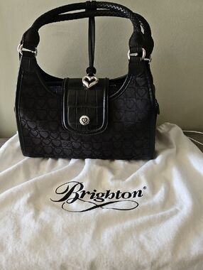 Brighton black signature canvas hobo bag With Brighton Bag